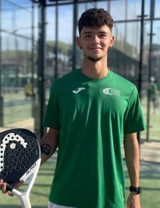 padel player with a padel racket